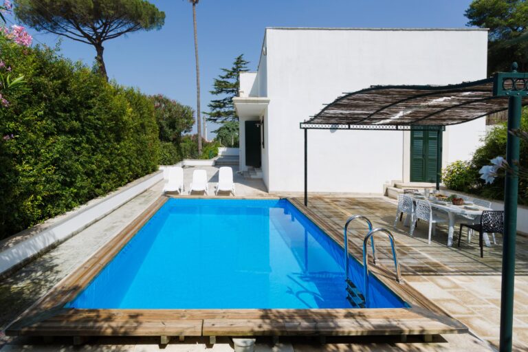 Country pool house